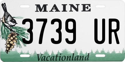 ME license plate 3739UR