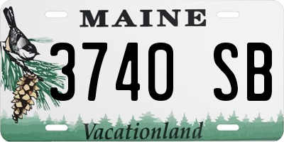 ME license plate 3740SB