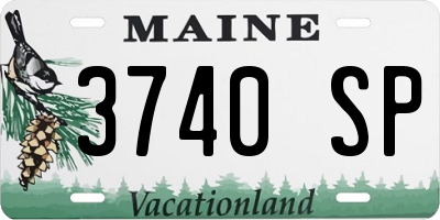 ME license plate 3740SP