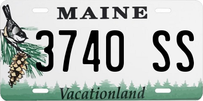 ME license plate 3740SS