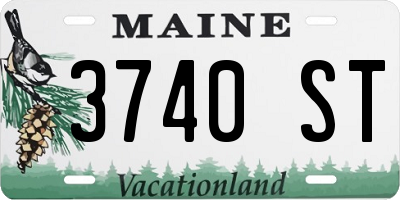 ME license plate 3740ST