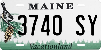 ME license plate 3740SY
