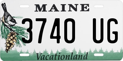 ME license plate 3740UG