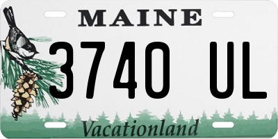 ME license plate 3740UL