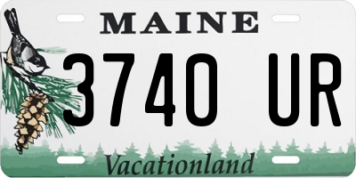 ME license plate 3740UR