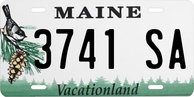 ME license plate 3741SA