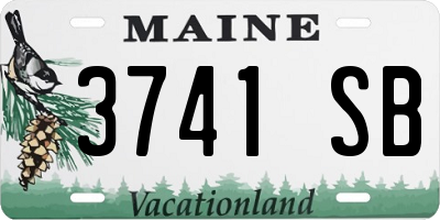 ME license plate 3741SB