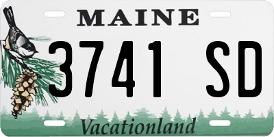 ME license plate 3741SD