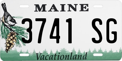 ME license plate 3741SG
