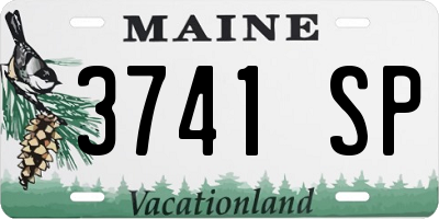 ME license plate 3741SP