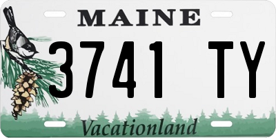 ME license plate 3741TY