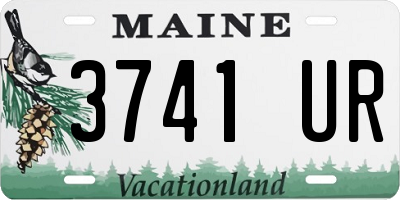 ME license plate 3741UR