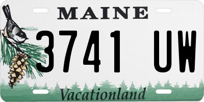 ME license plate 3741UW