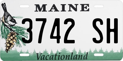ME license plate 3742SH