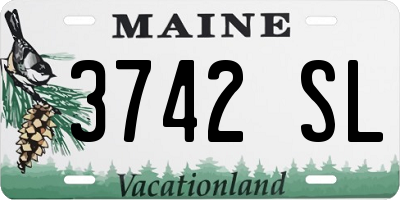 ME license plate 3742SL