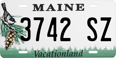 ME license plate 3742SZ