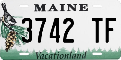 ME license plate 3742TF