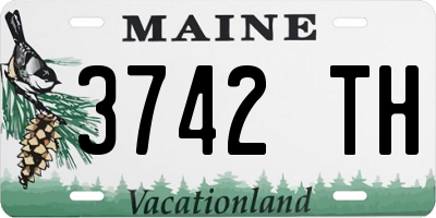 ME license plate 3742TH