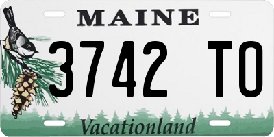 ME license plate 3742TO