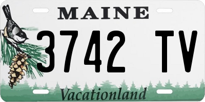 ME license plate 3742TV