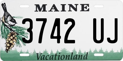 ME license plate 3742UJ