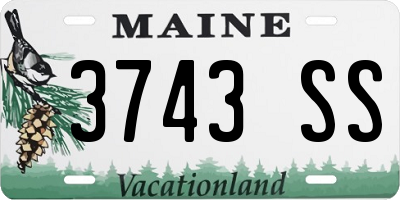 ME license plate 3743SS