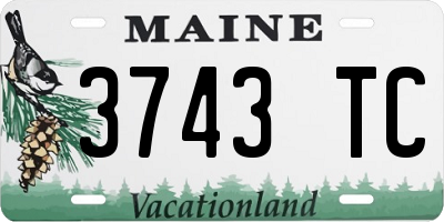 ME license plate 3743TC