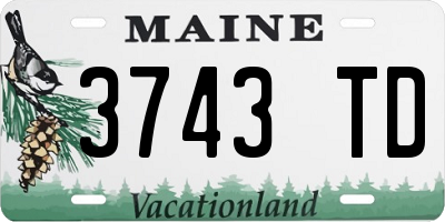 ME license plate 3743TD