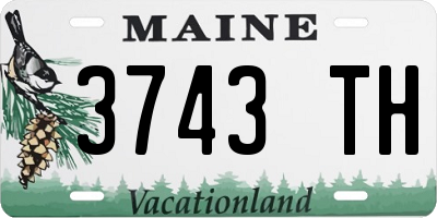 ME license plate 3743TH