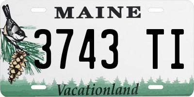 ME license plate 3743TI