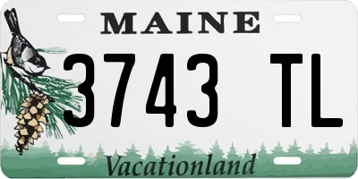 ME license plate 3743TL
