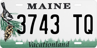 ME license plate 3743TQ