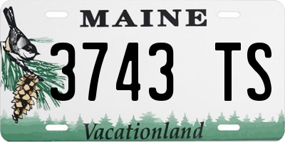 ME license plate 3743TS