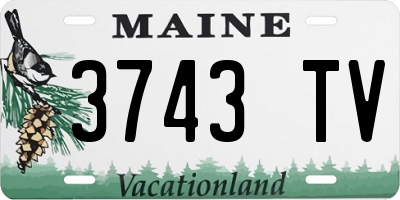 ME license plate 3743TV