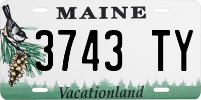 ME license plate 3743TY