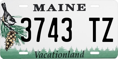 ME license plate 3743TZ