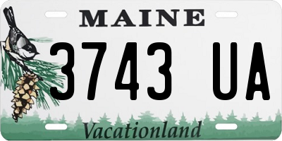 ME license plate 3743UA