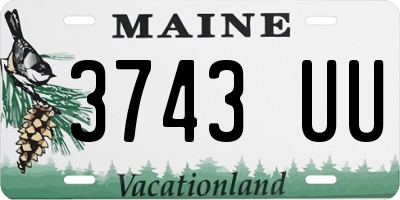 ME license plate 3743UU