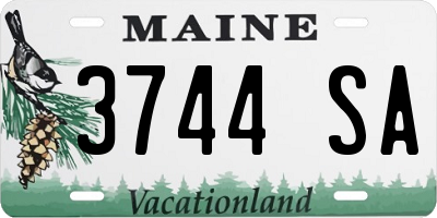 ME license plate 3744SA