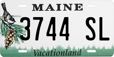 ME license plate 3744SL