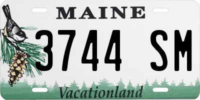 ME license plate 3744SM
