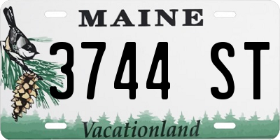 ME license plate 3744ST