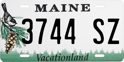 ME license plate 3744SZ