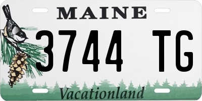 ME license plate 3744TG