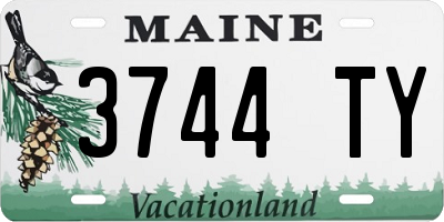 ME license plate 3744TY