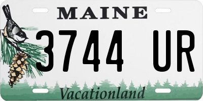 ME license plate 3744UR