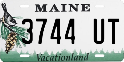 ME license plate 3744UT