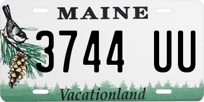 ME license plate 3744UU