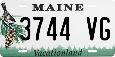 ME license plate 3744VG