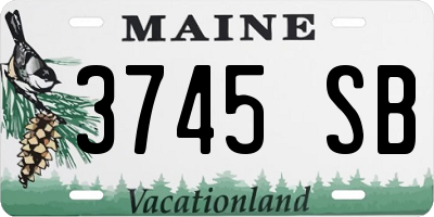 ME license plate 3745SB